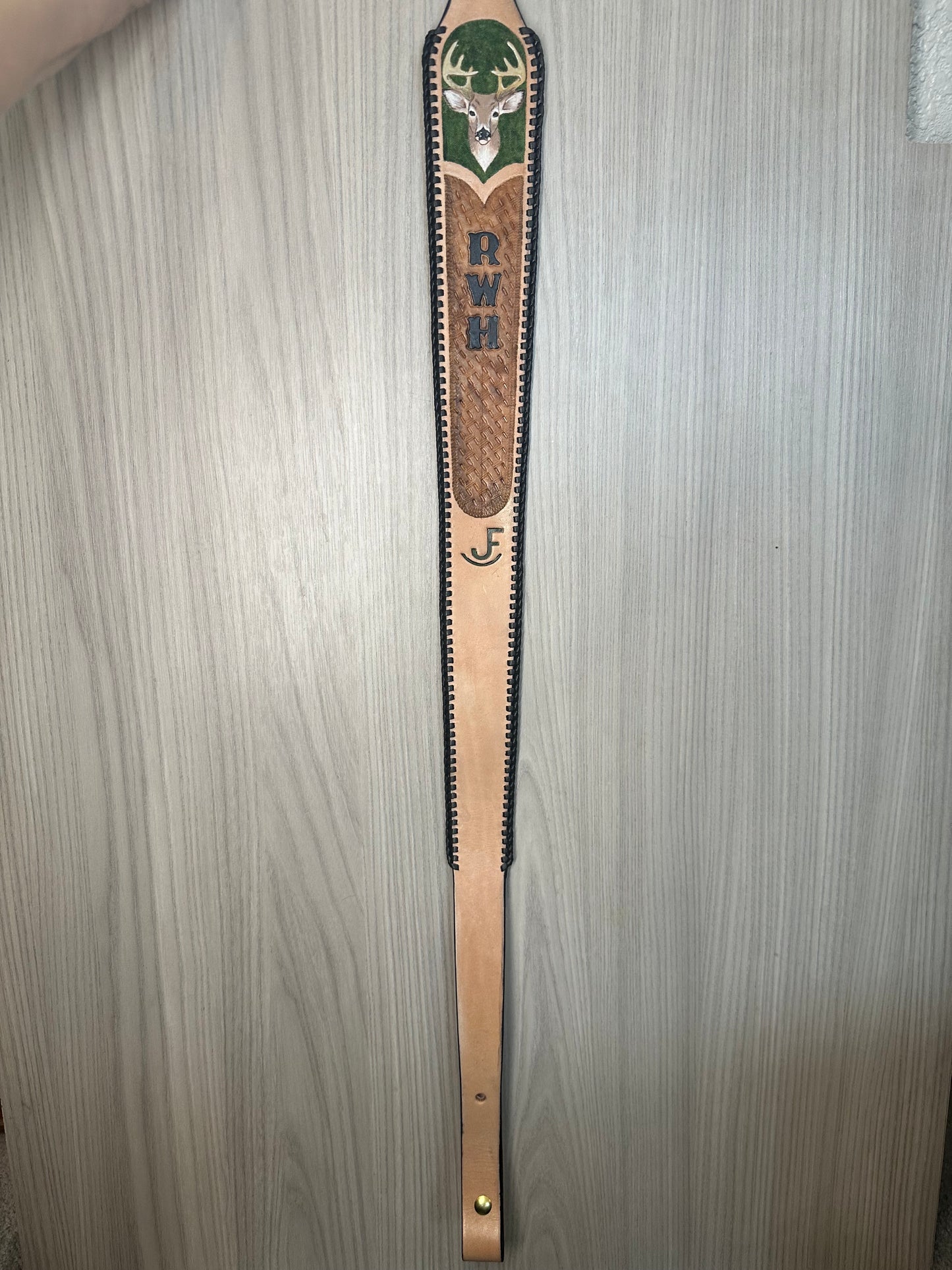 Leather Tooled Rifle Sling or Guitar Strap