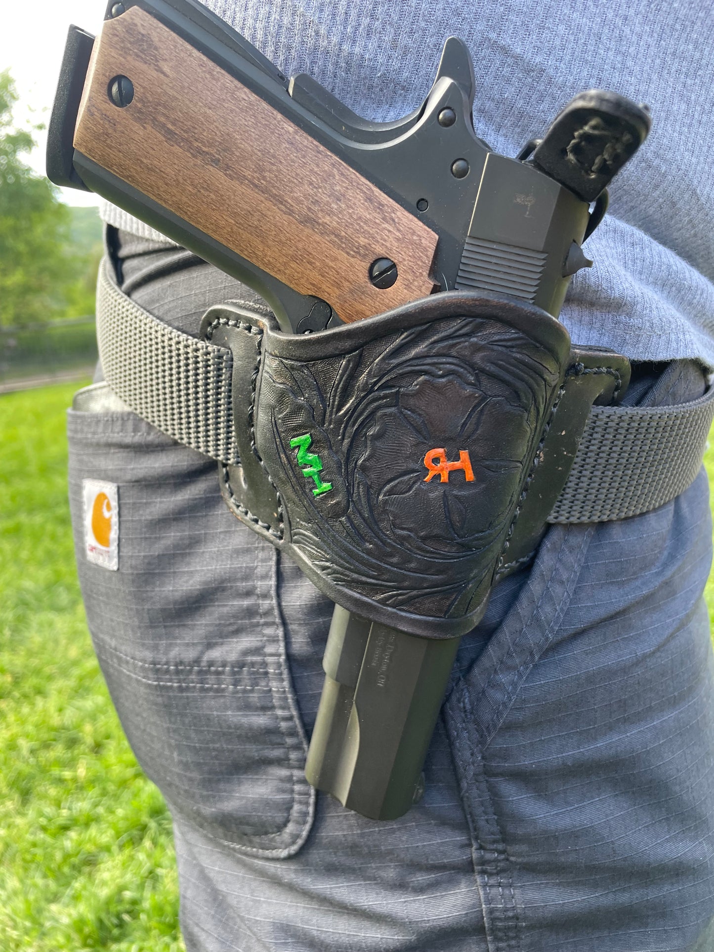 Tooled Leather Holster