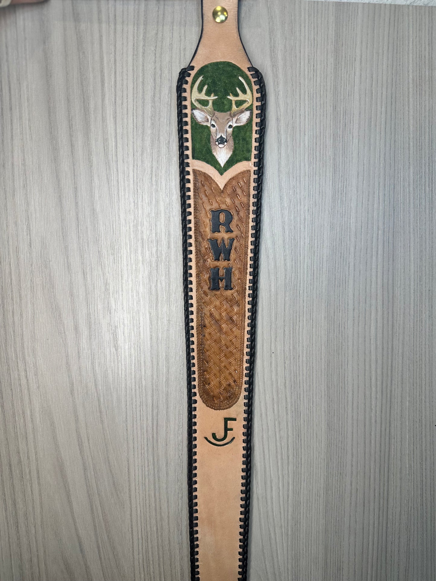 Leather Tooled Rifle Sling or Guitar Strap